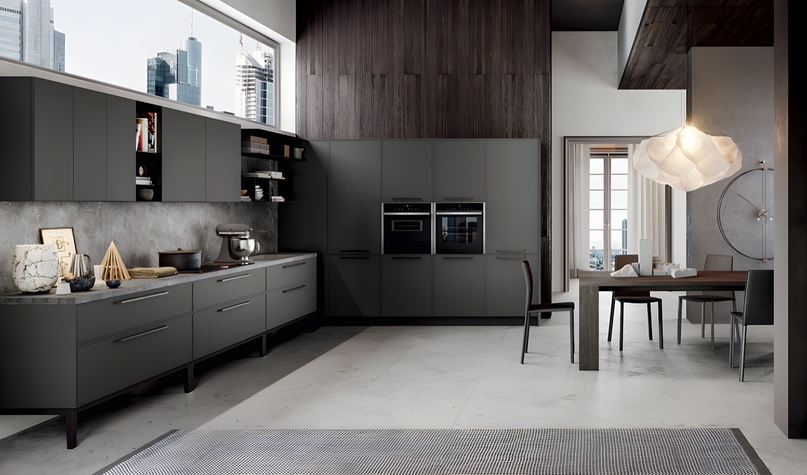 Cucina Aria in finitura scura